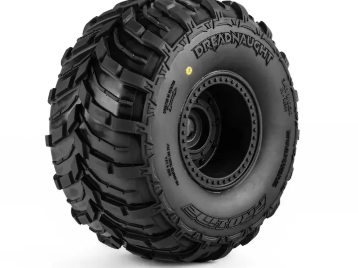 ARRMA 1/8 Dreadnaught Front/Rear Tyres Mounted for Quake 4S (2)