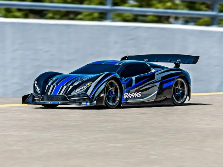 Blue Traxxas XO-1 on-road supercar